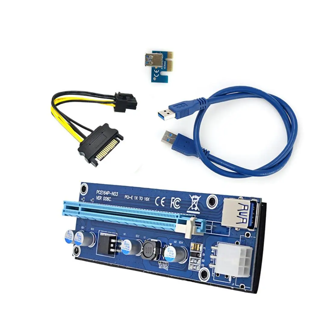 Новая переходная карта pci-e карта USB 3,0 удлинитель Кабель питания PCIE удлинитель Графический кабель для майнинга