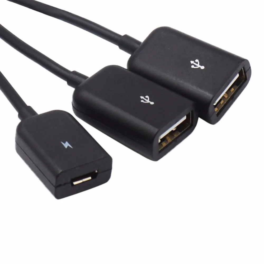OTG 3 порта Micro USB кабель питания Spliter разъем адаптер для смартфона компьютерное зарядное устройство для планшета концентратор