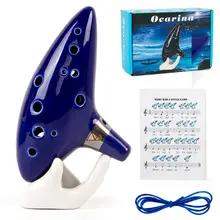 Окарина 12 отверстий 12 тонов альт с песней Книга Дисплей Стенд шеи шнур