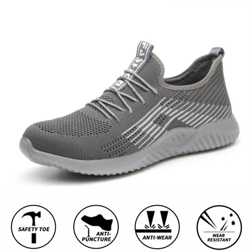 

Safety Work Shoes For Men Male Anti-smashing Steel Toe Cap Shoes Men's Construction Work Sport Shoes Indestructible Work Boots