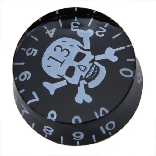 Speed Control Knob Skull Crossbone Pattern +number scale for  Guitars