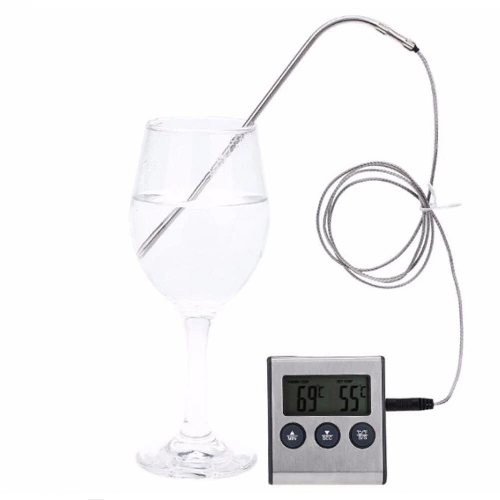 Digital Oven Thermometer Kitchen Food Cooking Grilling Meat BBQ Thermometer and Timer Water Milk Wine Liquid Temperature Probe 5 Digital Oven Thermometer Kitchen Food Cooking Grilling Meat BBQ Thermometer and Timer Water Milk Wine Liquid Temperature Probe 5