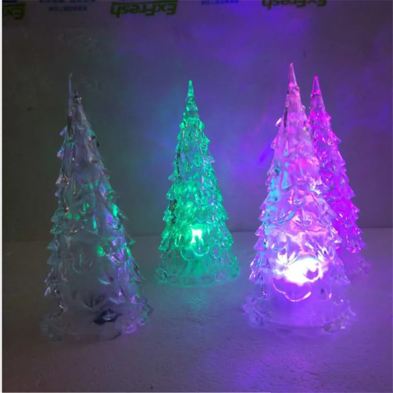 Acrylic Multi Christmas Tree Led Fairy Light String Ornaments Holiday Party Wedding Decoration Garland Night | Освещение