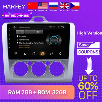 

Harfey 2GB+32GB Car GPS Autoradio High Version Head Unit for 2004-2011 Ford Focus 2 Android 8.1 9'' Bluetooth SWC Tape Recorder