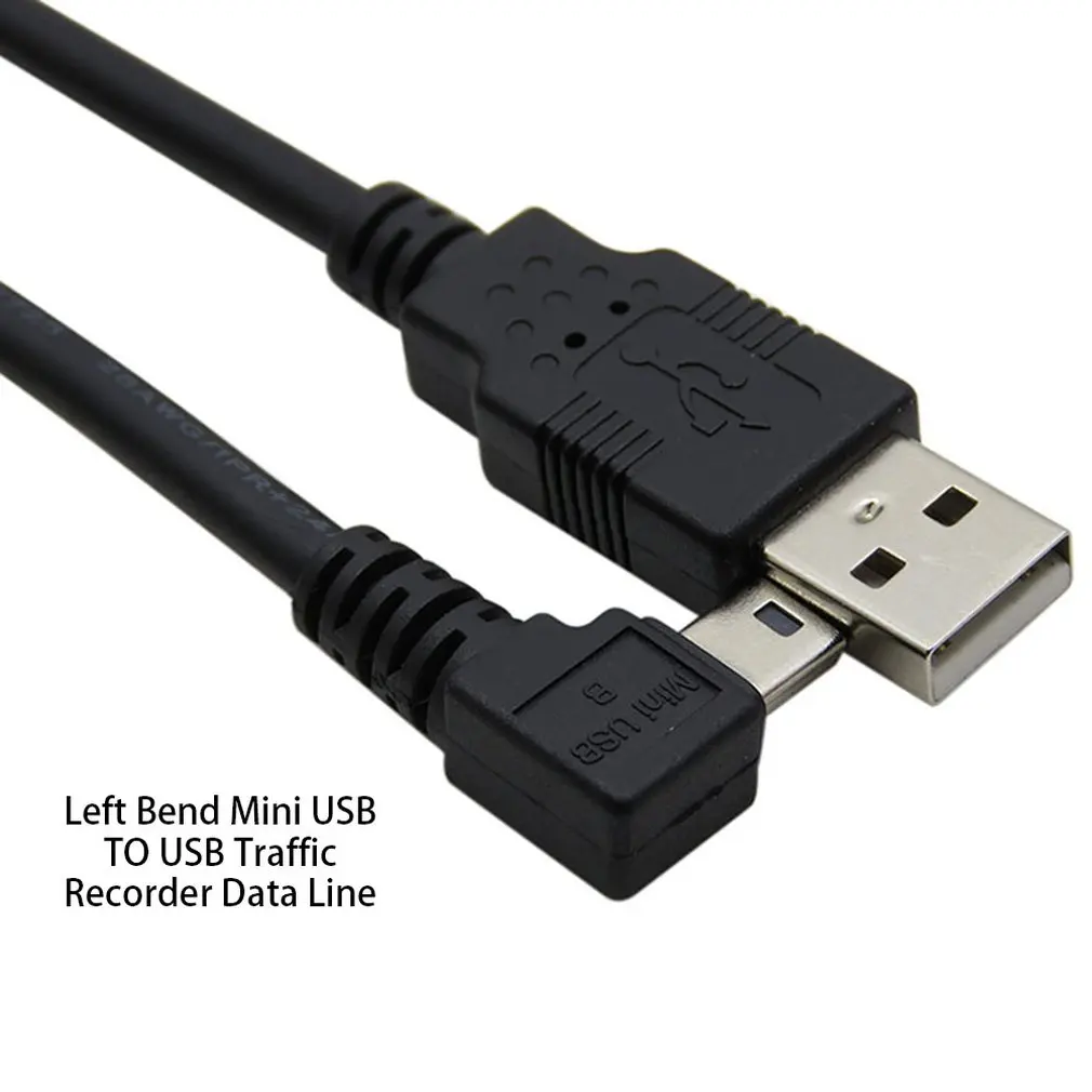 1 шт. USB 2,0 A штекер для мини 5 Pin Левый Угловой 90 штекер 90 градусов кабель для передачи данных Шнур Черный Прямая поставка Горячая Распродажа