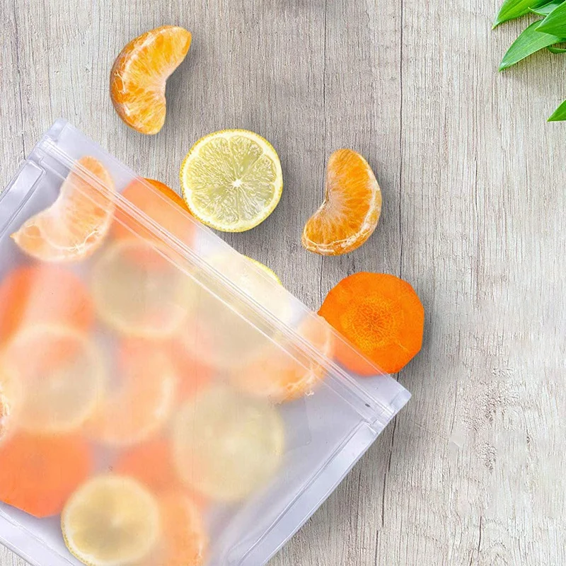 Reusable Sandwich Bags(12-Pack)- Reusable Lunch Bag- PEVA Storage Bag for Produce, Food and Kitchen Organization-Leakproof S