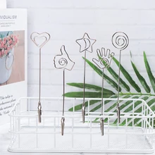 Универсальное Творческое Оформление рабочего стола Место Держатель для карт в форме сердца фото клип стол номер стенд Рекламная цена клипсы для тегов