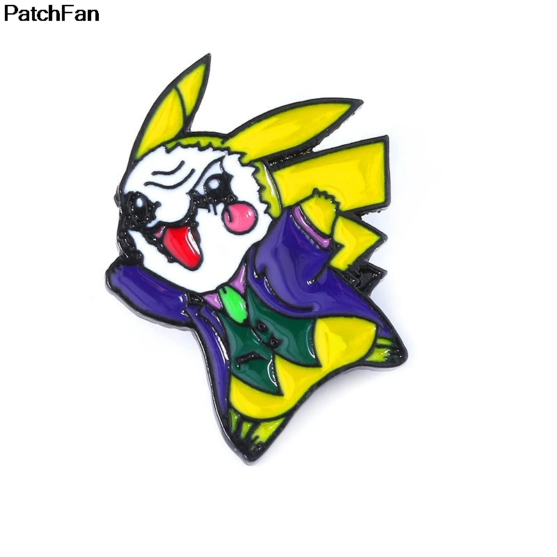 Patchfan Джокер Карманный Монстр Пикачу мультфильм эмаль брошь булавки insignia para рюкзак «сделай сам» одежда для сумки, бейджи A2664