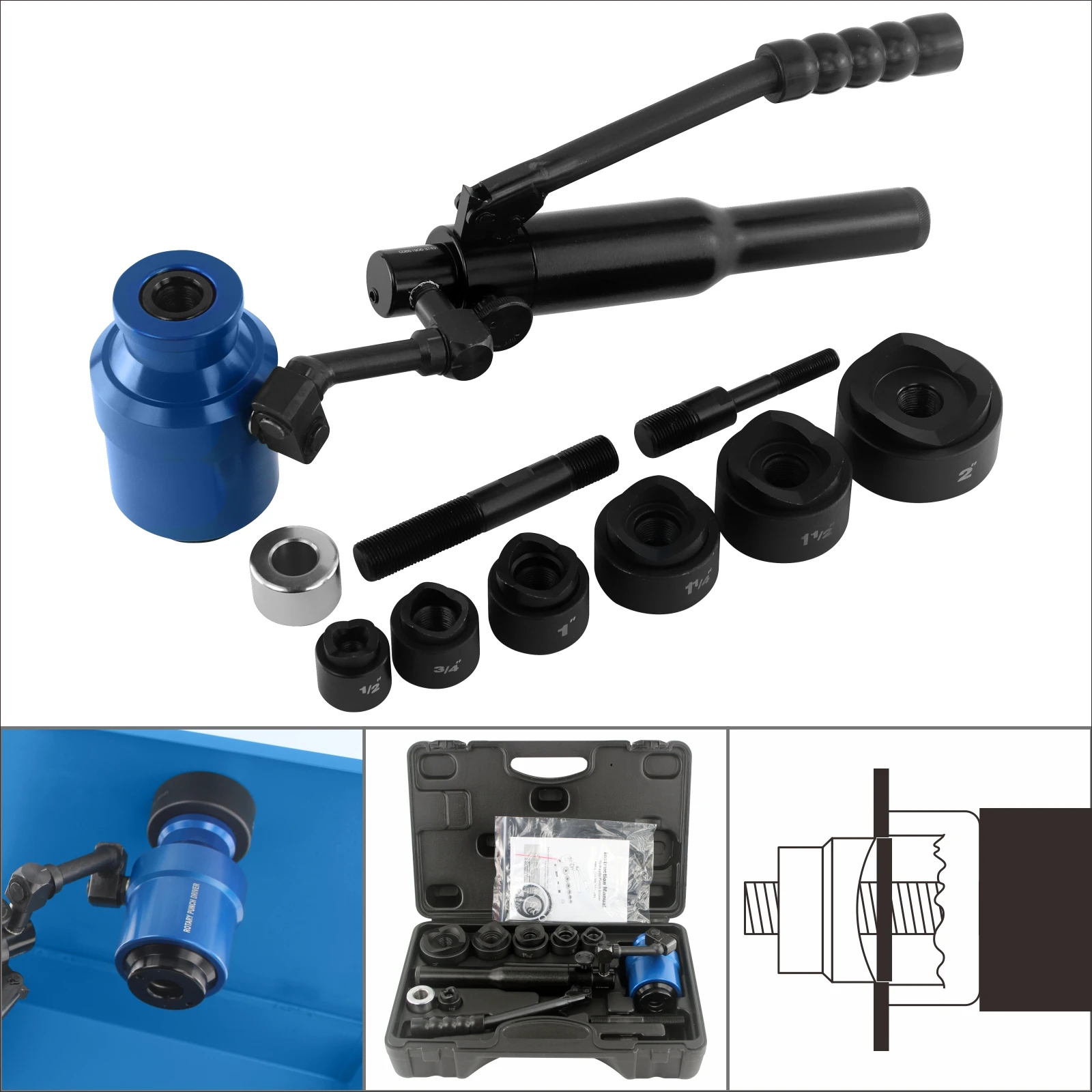 Гидравлический ручной перфоратор 120KN инструменты для изготовления дыроколов с