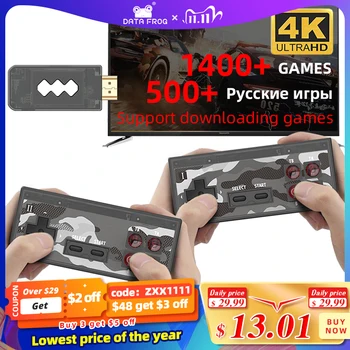 

Data Frog USB Wireless Handheld TV Video Game Console Build In 1400 Classic Game 4K 8 Bit Mini Video Console Support HDMI Output