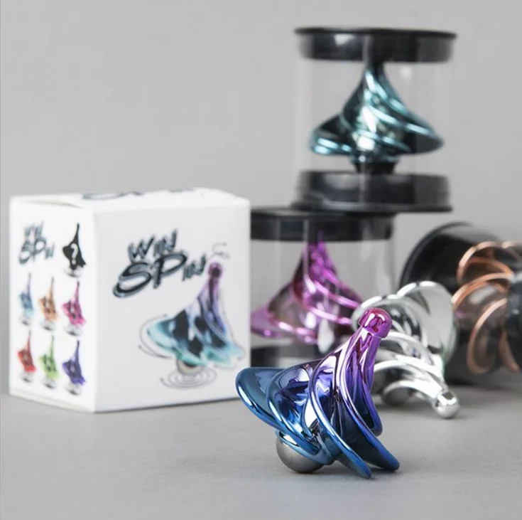 New Colorful Metal Gyroscope Magic Wind Spinning Top Desktop Stress Relief Toy Decompression Fidgets Spinner For Children/Adult | Игрушки и