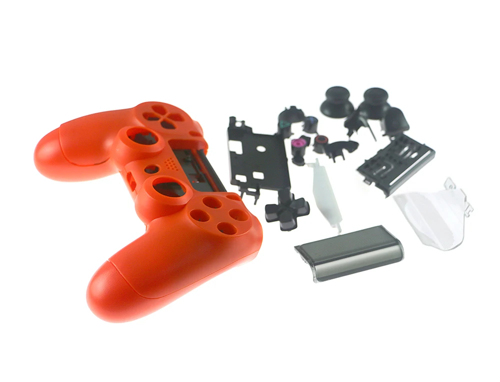 4 комплекта OEM Сменный Чехол для ps4 pro slim 4,0 для JDS 040 JDM 040 корпус контроллера чехол с полными кнопками - Цвет: Оранжевый