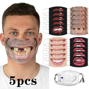 

Mascarilla Fashion Funny Pattern Face Mask Against Pollution Dustproof Face Mask Washable And Reusable Halloween Party Masks