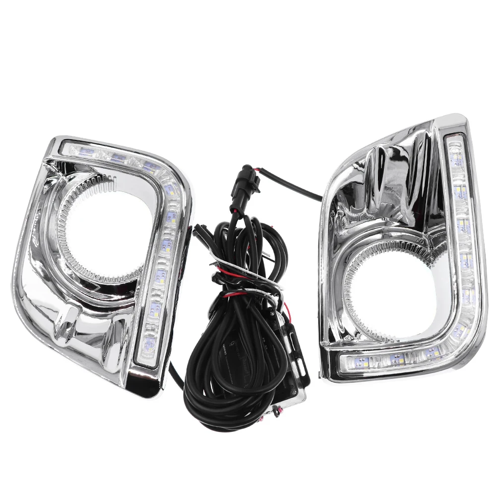 Дневные ходовые огни для Toyota Prado 150 Fj150 LC150 2010-2013 Land Cruiser DRL противотуманная фара, светодиодный фонарь дальнего света
