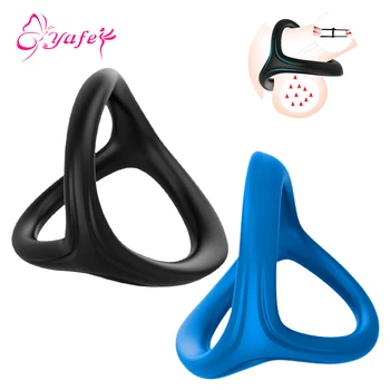 Elastic Penis Rings No Vibration Triangular Cock Rings Delay Ejaculation Chastity Device for Adult Beginer 18+ Male Sex Toys 1