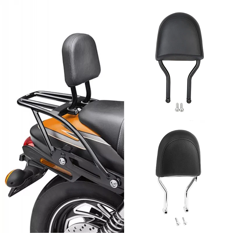 Sissy Bar Backrest Pad & Luggage Rack Kit For HarleyDavidson Street