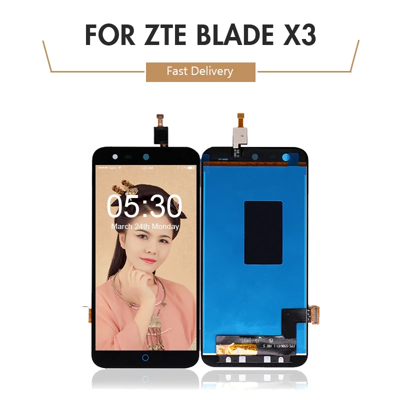 10 шт./лот для ZTE Blade X3 ЖК-дисплей сенсорный экран дигитайзер сборка лезвие D2 T620 A452