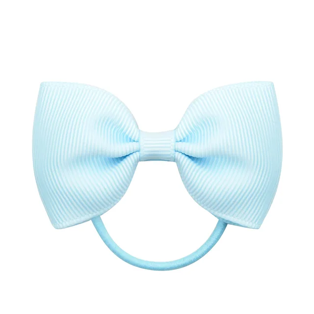 1Pcs Novelty Small Mini Solid Baby Elastic Rubber band Head rope Ribbow Bow Tie For Girls Headwear Hair Accessories 17