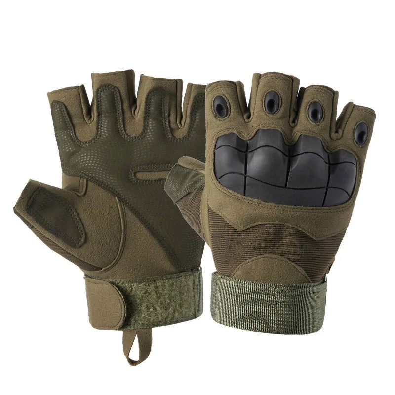 

Men's Tactical Hard Knuckle Fingerless Gloves Military Army Shooting Gloves Outdoor Sport Bicycle Paintball Airsoft Motor Gloves