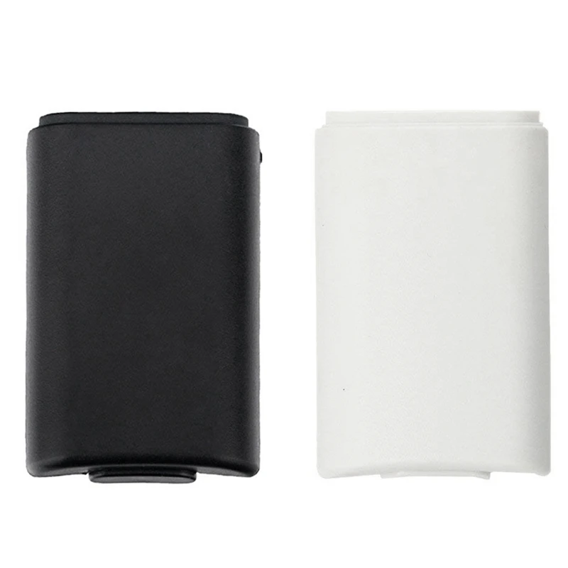 

2 Pack of Black and White Replacement AA Battery Case Back Cover Shell for Xbox 360 Controller