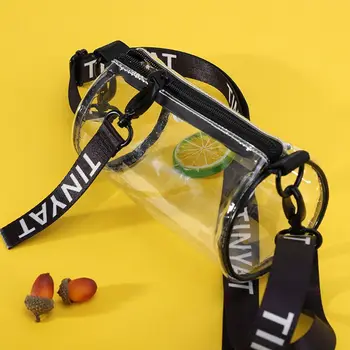 

Women Girls Transparent PVC Handbag Adjustable Shoulder Bag Purse Tote Satchel