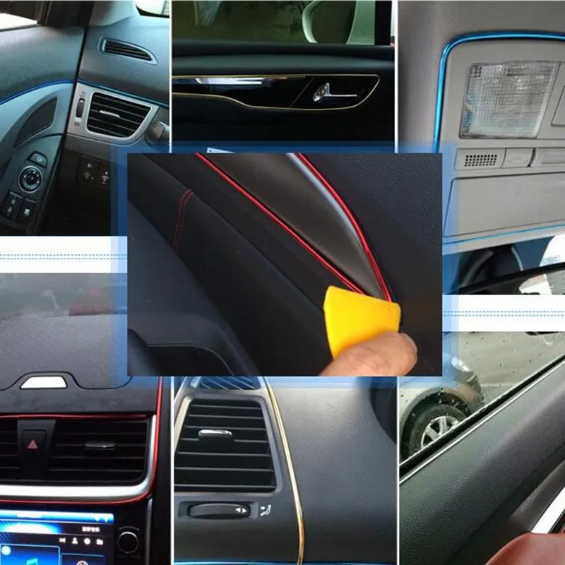 1 pcs Universal headlight trim strip accessories 5M dashboard door shaped dashboard decoration car interior accessories 1 pcs Universal headlight trim strip accessories 5M dashboard door shaped dashboard decoration car interior accessories