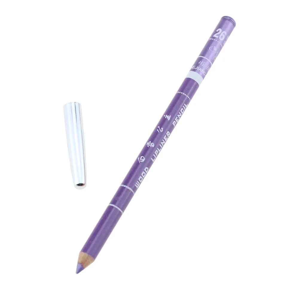 28 цветов легко нарисовать деревянный карандаш для губ красочный длительный очаровательный карандаш для губ Водонепроницаемый Косметический макияж подводка для глаз - Цвет: 26