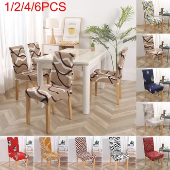 

1/2/4/6pcs Geometric Style Dining Room Chair Cover Washable Stretch Seat Cover Furniture Slipcover For Party Wedding Banquet