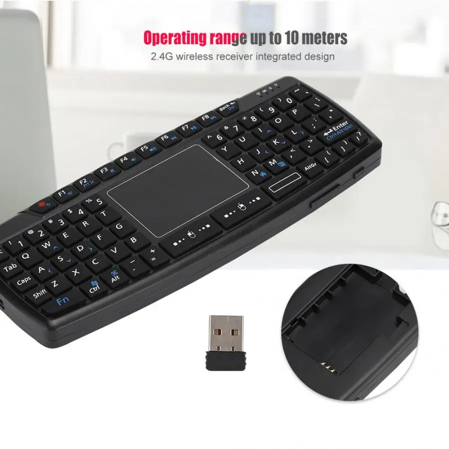 69 клавиш+ тачпад 2,4G Беспроводная подсветка силиконовые кнопки Air mouse Smart Keyboard Mini Keyboard
