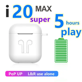 

i20 Super MAX TWS 1:1 Replica Super Power 5h i30tws Wireless Earphone 6D Super Bass i20tws Bluetooth 5.0 pk W1 Chip tws