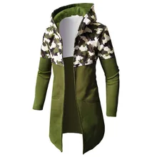 Готическое флисовое пальто в стиле стимпанк для мужчин с капюшоном, необычный Камуфляжный Тренч для мужчин, винтажная верхняя одежда, плащ, зимний Тренч для мужчин