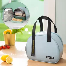

Dual-Use Zipper Thermal Bag for Lunch Portable Bento Boxes Insulated Cooler Tote Bags Oxford Cloth Picnic Food Storage Handbags