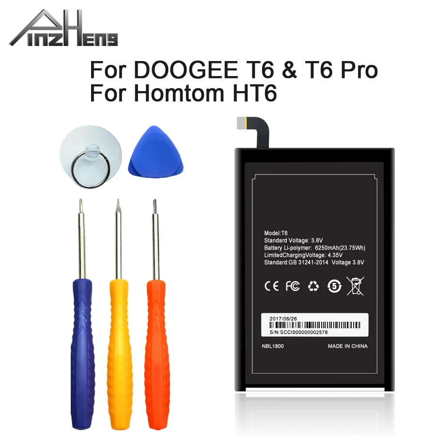 PINZHENG новый 100% Оригинальный HT6 аккумулятор для мобильного телефона Для Doogee T6 Pro Homtom