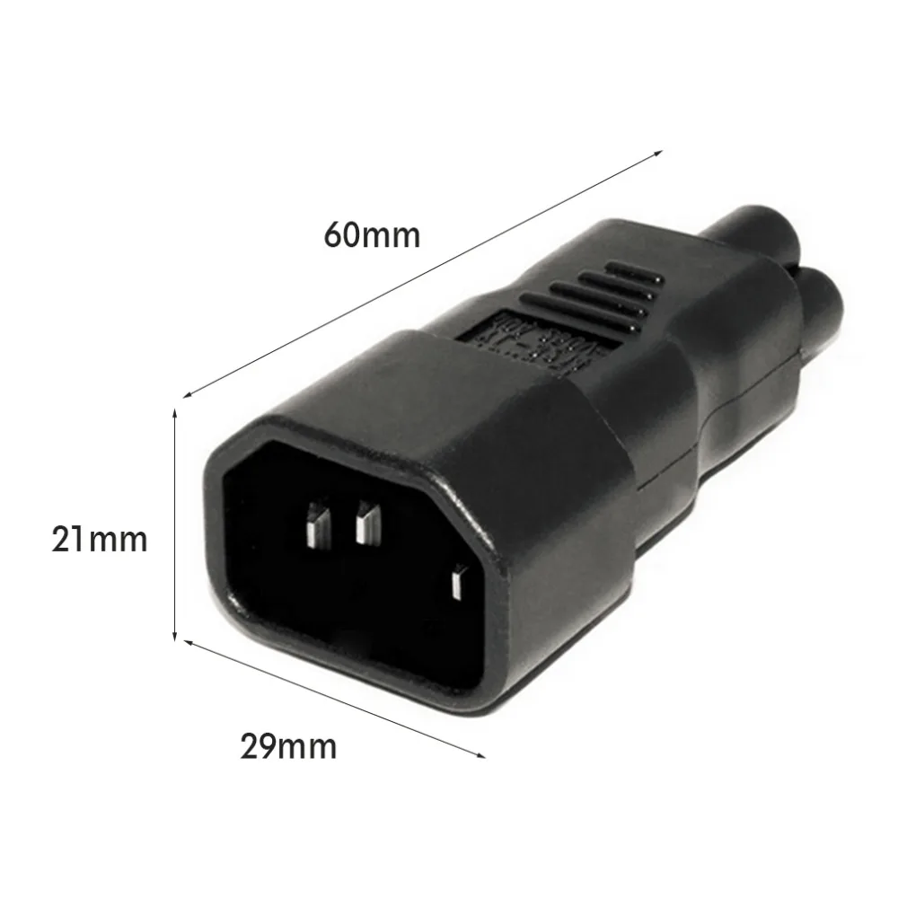 1 шт. переходник C5 к C14 IEC320 Женский адаптер питания промышленный штекер
