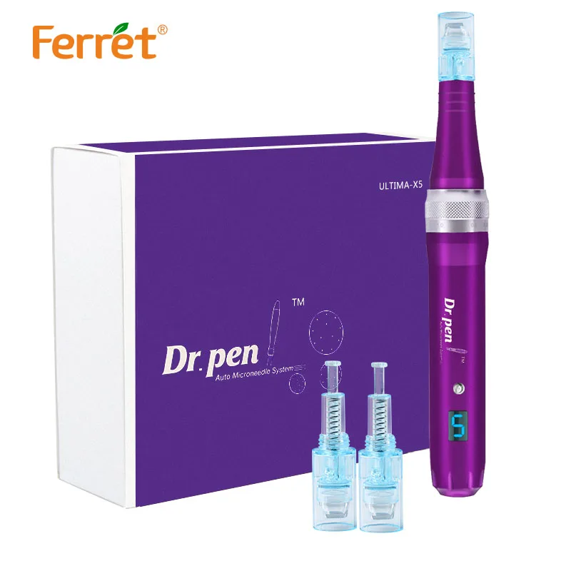 

Ferret Dr.pen Derma Pen X5 Wireless Microneedling Pen Electric Micro Derma Therapy Screw Cartridge Tip Kit