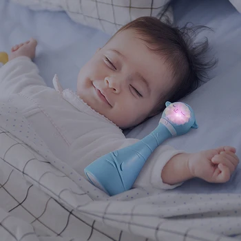 

Baby Rattles Music Sand Hammer Toy Newborns Flashing Educational Teether Toys For Baby Sleep Toy