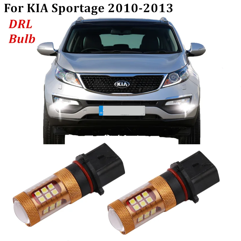 

Car DRL Daytime Running Lamp Fog Led Bulb For 2010 2011 2012 2013 KIA Sportage DRL Daytime Running Light for cars accessories