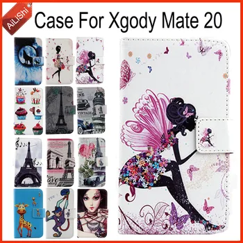 Перейти на Алиэкспресс и купить AiLiShi чехол для Xgody mate 20 Роскошный Флип PU кожаный чехол с рисунком Xgody 100% Специальный защитный чехол для телефона + отслеживание