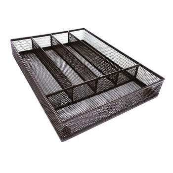 

Silverware Holder Kitchen Utensil Flatware Organizer Mesh Storage 5 Compartments Large Capacity Modern Drain Drawer Cutlery Tray