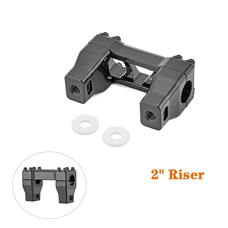 Up To 2" Riser 1" Handlebar Clamp For Harley Davidson Touring Dyna