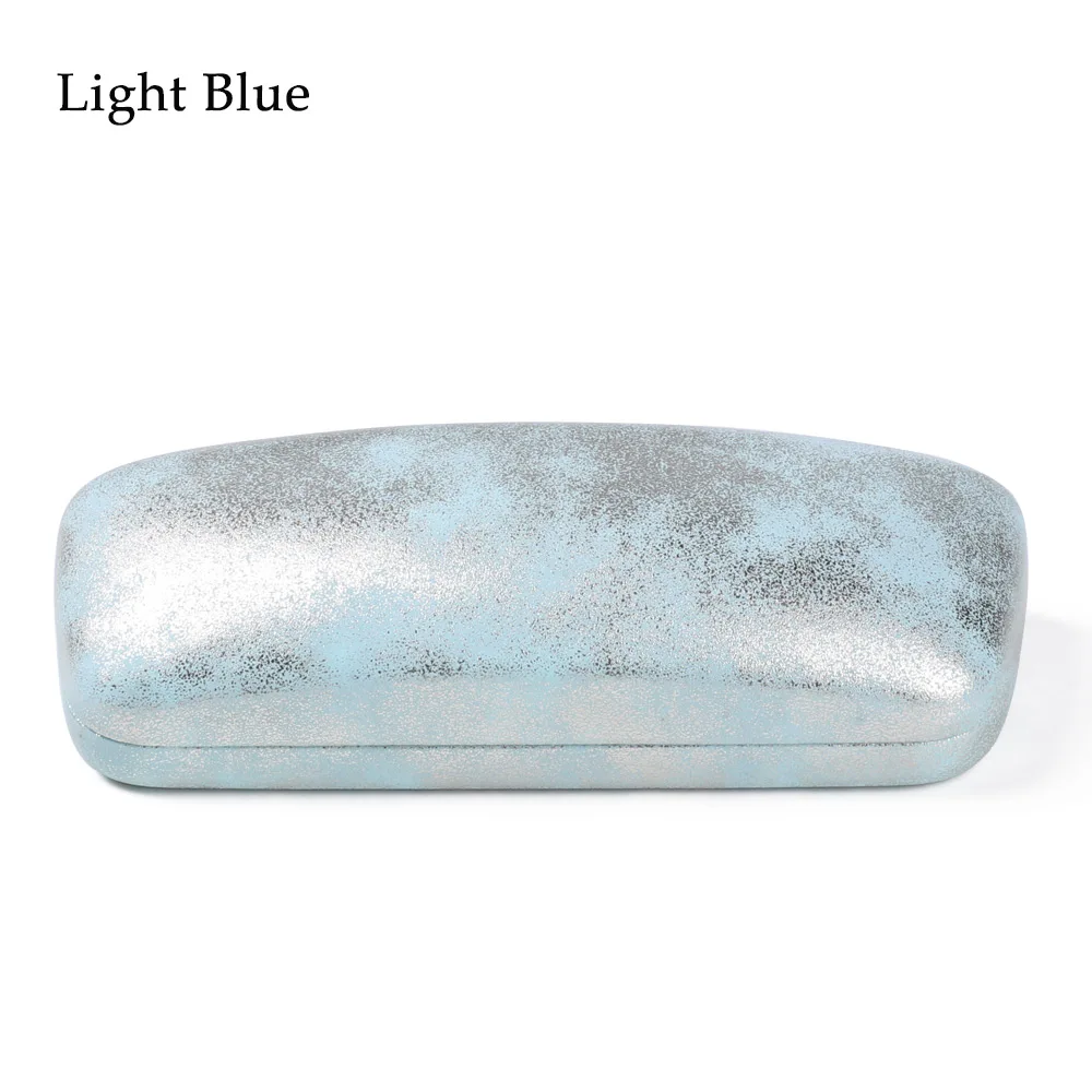 light blue 1 шт. Модный Блестящий Чехол для очков портативный дорожный Чехол для очков офисная коробка для солнцезащитных очков аксессуары для очков - Цвет: light blue
