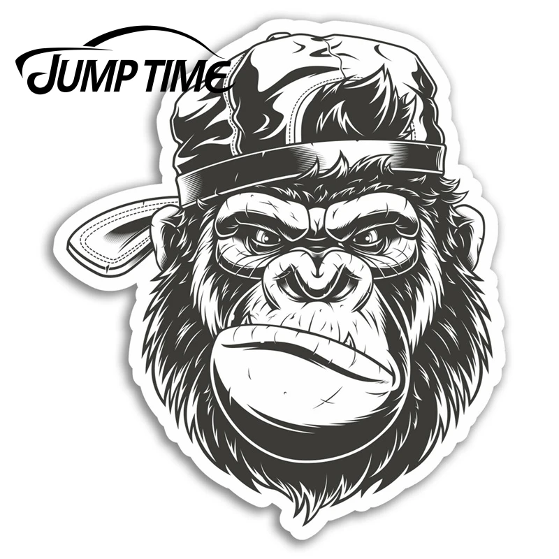 

Jump Time Grumpy Gorilla Vinyl Stickers Monkey Sticker Laptop Luggage Car Assessoires Window Decals Car Wrap DIY