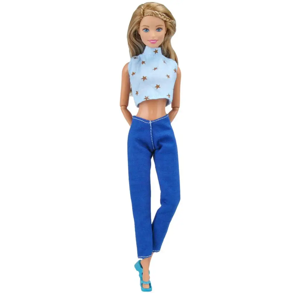 Barbie-Doll-Clothes-Daily-Suit-Office-Outfits-Upper-Outer-Garment-With-Pants-Dress-For-Barbie-Doll
