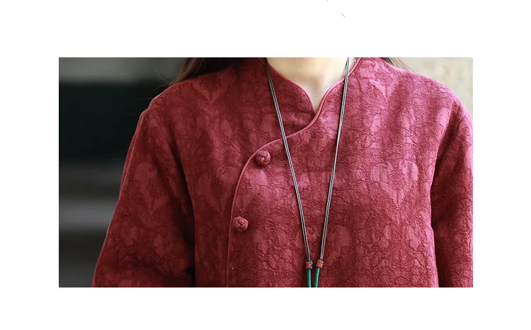 LZJN Chinese Dress Women 2019 Autumn Winter Long Sleeve  Cheongsam Qipao Jacquard Fleece Lined Warm Thick Dress Robe Vestidos (15)