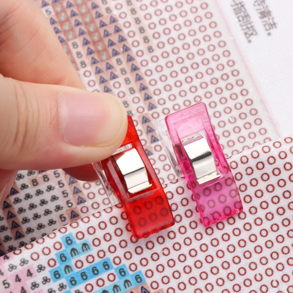 Diamond Painting Diamond Painting Accessories 10Pcs 5D Diamond Painting Clips Patchwork Garment Clip To Keep Painting Canvas Steady Cross Stitch Fabric Blinder Accessories