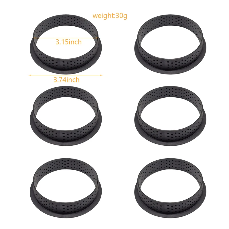 6 pcs 3d mould Набор Мини Тарт твист/глэм набор Тарт кольцо silikomar100% Платина силиконовые формы для пирожных/силиконовые формы для пирожных 067 - Цвет: 6 pcs