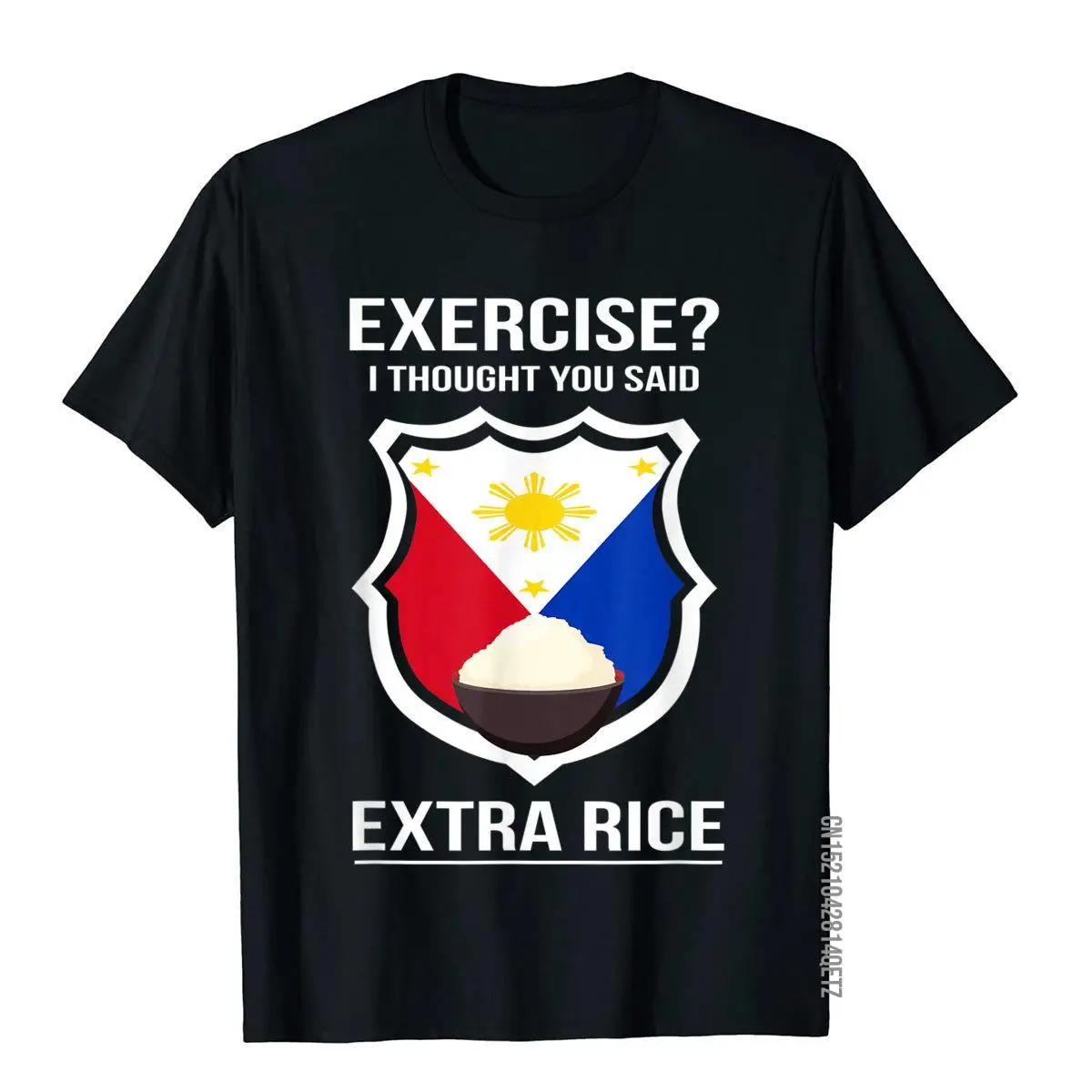 Funny Filipina Filipino Food Joke Rice Philippines T-Shirt__B8510black