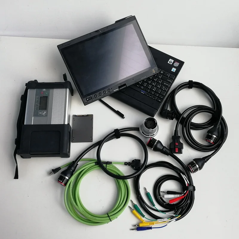 

Best price MB Star C5 SD C5 with V09.2019 software DTS/X/Vediamo/HHT in 360GB SSD and Used Tablet X200T 4G diagnosis OBD2 cable