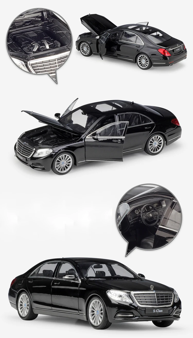 WELLY 1:24 масштабная модель симулятора автомобиля Benz s-класса классический литой автомобиль металлический сплав автомобиль игрушки для детей подарок игрушка автомобиль коллекция