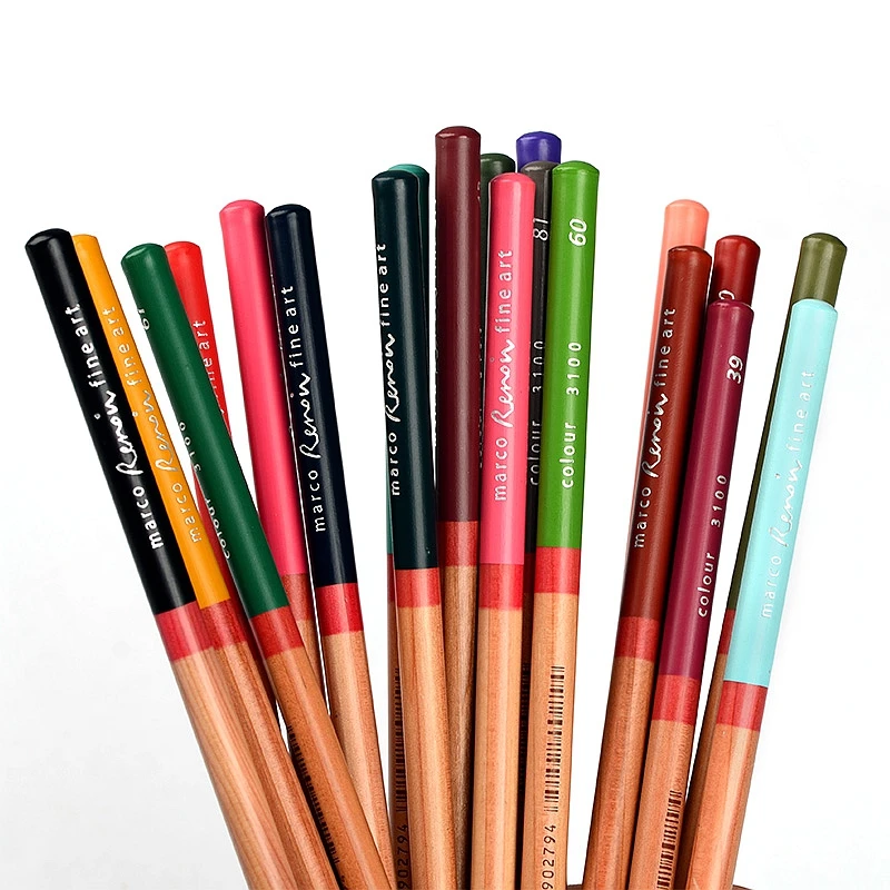 Marco Renoir – boîte à crayons De Couleur professionnelle, Crayon De Couleur,  Crayon De coloration, dessin, fournitures d'art pour étudiants - AliExpress